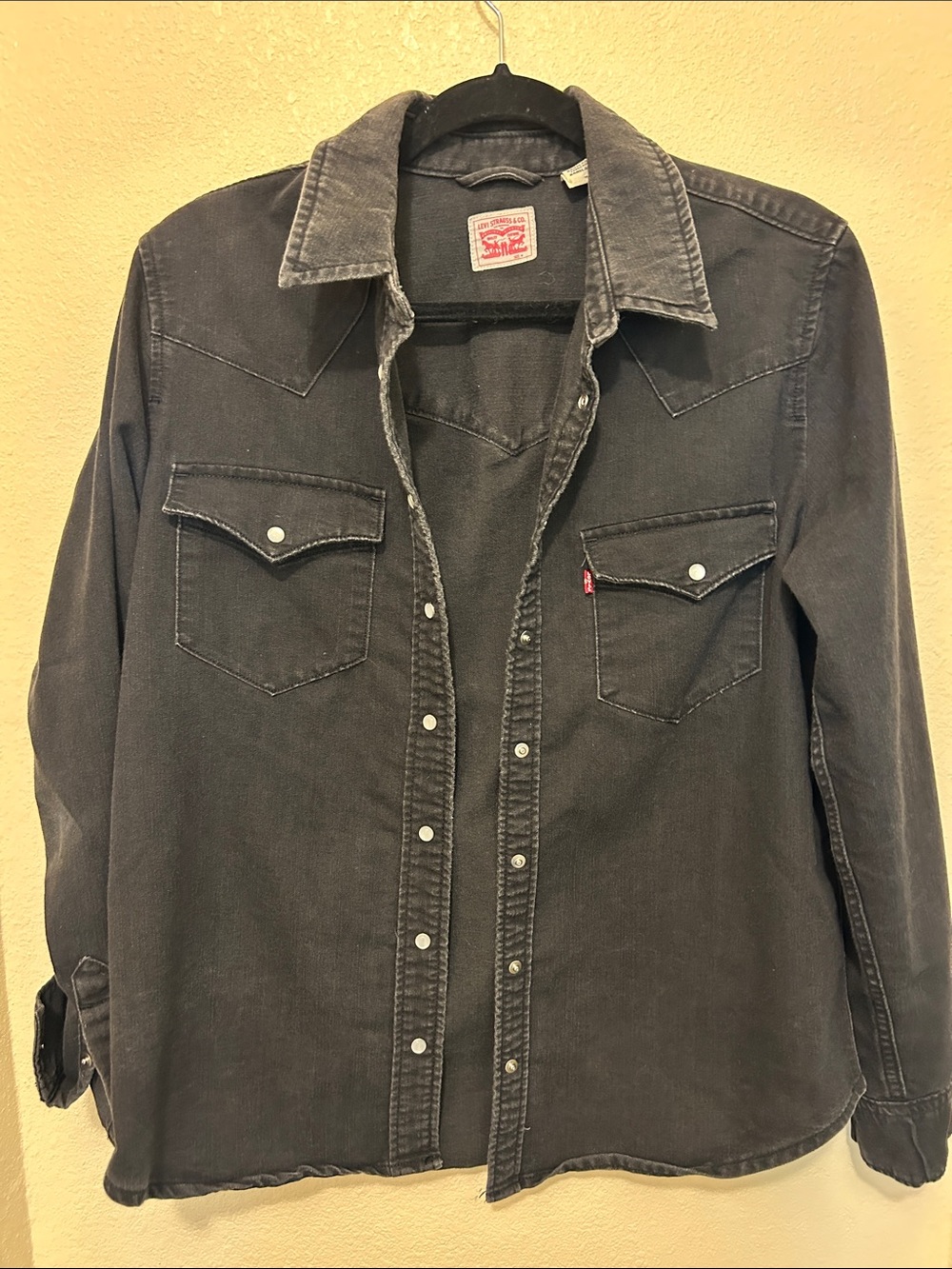 Levi's Black Denim Western Shirt M